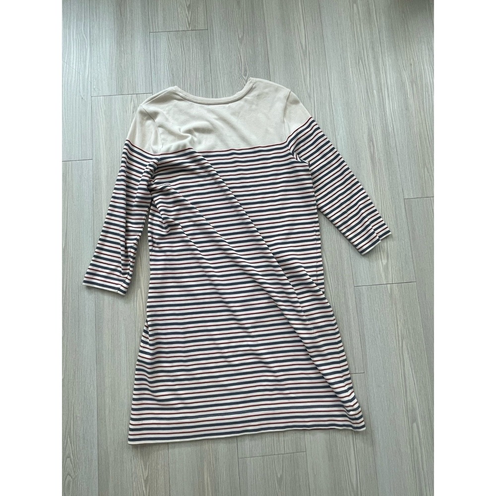 Marine Layer Women's Striped Shift Midi Dress Size M Crewneck Coastal - Picture 2 of 5
